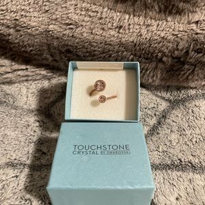 New rose gold ring touchstone crystal
